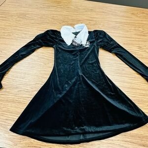 Dolls Kill Black Velvet Corpse Bride Dress